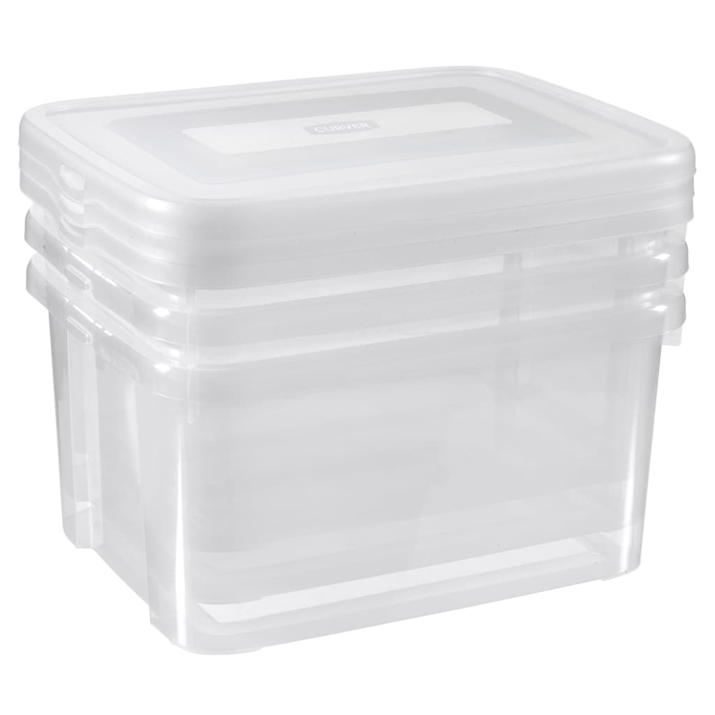 Curver Curver Aufbewahrungsbox-Set handlich 3x25 l transparent