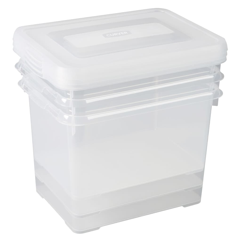 Curver Curver Aufbewahrungsbox-Set handlich 3x20 l transparent