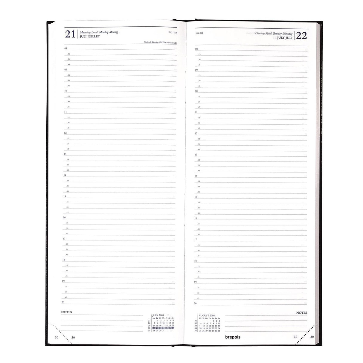 Brepols Kalender Saturn 1 Tag 2026 lang schwarz