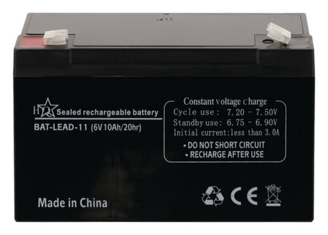 HQ - Bat-Lead-11 Blei-Säure-Batterie 6 V 10 Ah