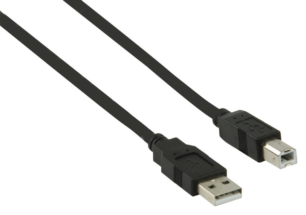 Valueline VLCP60100B10 USB 2.0 USB En han - USB B Mandskabel 1,00 m sort