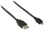 VALUELINE VLCP60500B05 USB 2,0 USB Mężczyzna - USB Micro B kabel męski 0,50 m czarny