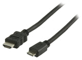 Valueline VLVP34500B10 Hochgeschwindigkeits-HDMI-Kabel mit Ethernet-HDMI – HDMI-Mini-Stecker, 1,00 m, Schwarz