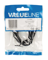 Valueline Valueline VLAP22000B05 Jack Audio Cable de audio 3.5 mm Macho 3.5 mm masculino 0.50 m negro