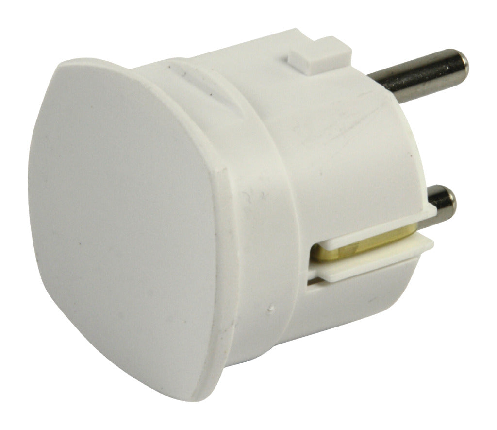 HQ EL-ST005 Schukostecker mit seitlichem Ausgang weiß