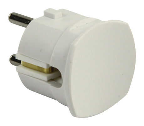 HQ EL-ST005 Schukostecker mit seitlichem Ausgang weiß