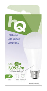 HQ HQ LB22A67001 A67 B22 12W (75W) lampe LED