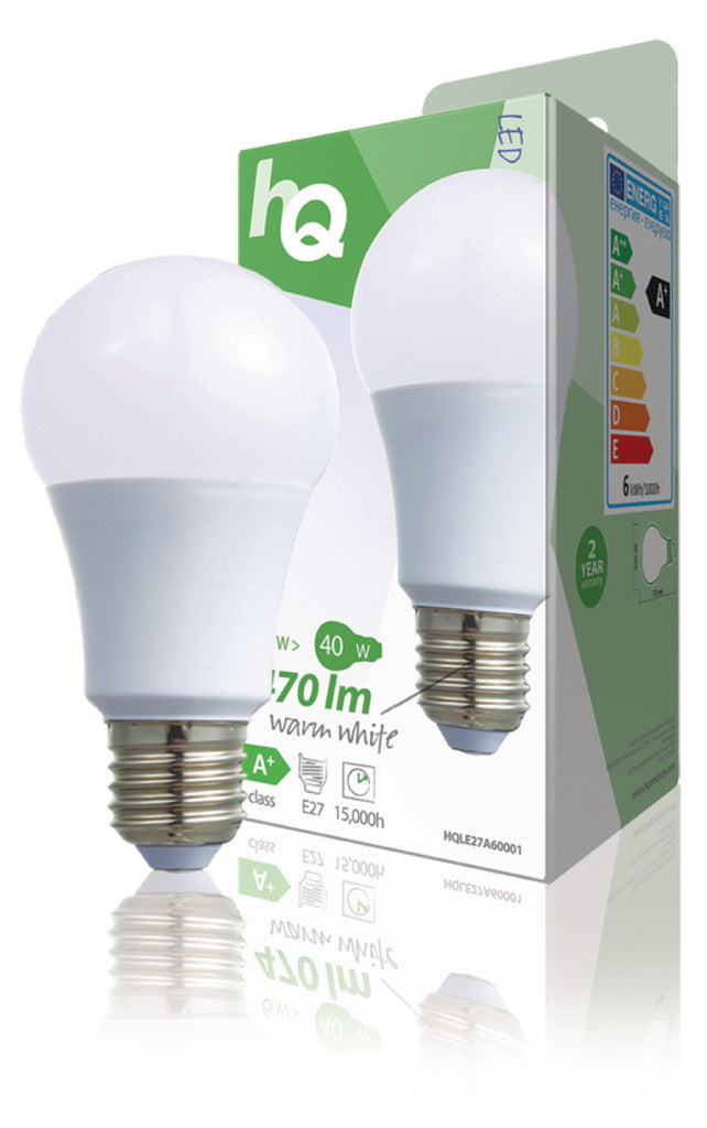 HQ LE27A60001 LED-Lampe A60 E27 6,5W 470lm 2.700K