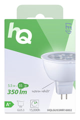 HQ HQLGU53 MR16002 Lámpara LED MR16 GU5.3 5.5 W 350 LM 2 700 K