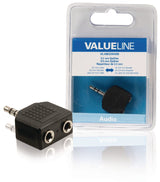 Valueline Valueline VLAB22945B AUDIO-SPLITTER 3,5 mm hann 2x kvinnelig svart