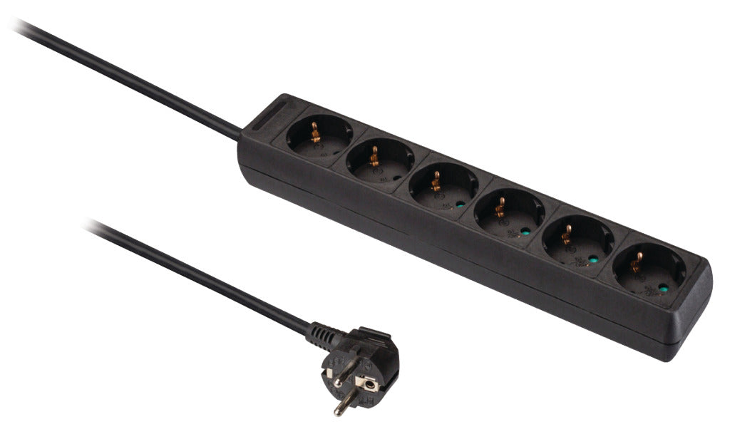 Valueline vles615f001bl Steckdose 6-fach 1,50 m schwarz