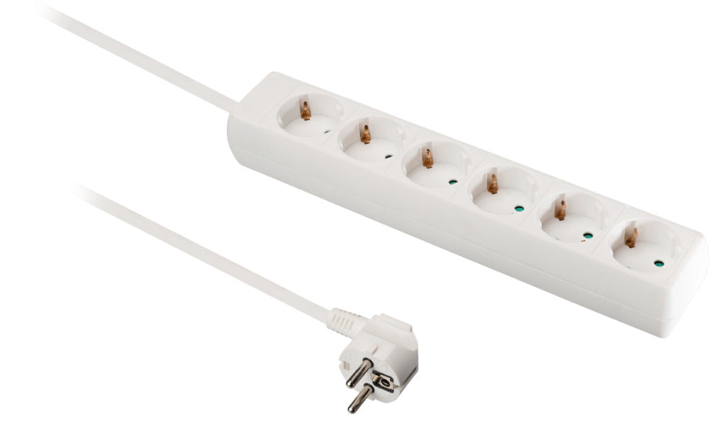 Valueline vles630f001wh Steckdose 6-fach 3,00 m weiß