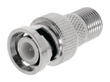 Valueline VLSP41965M Antennenadapter BNC-Stecker – F-Stecker Buchse Silber