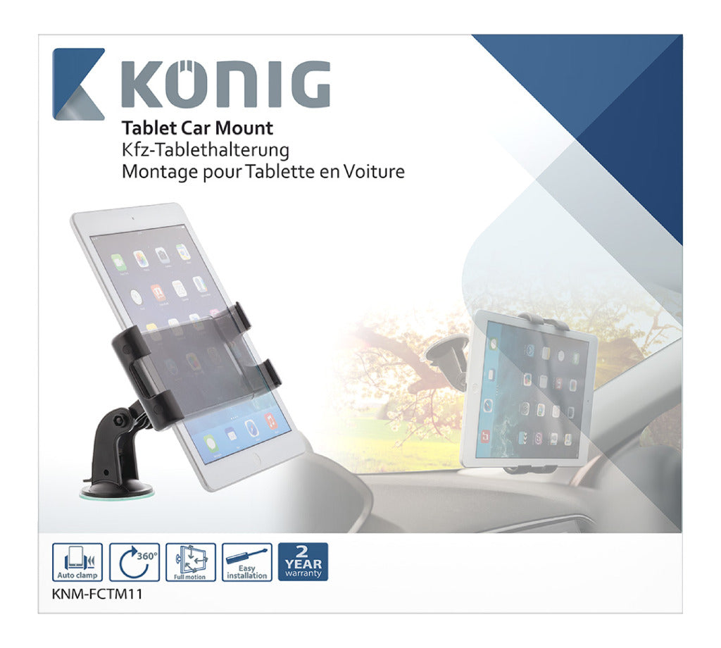 K ouml; nig Stmm-fcm11 Tablet Car Holder 360 Deg; 0,7 kg dréinen an ze kippen