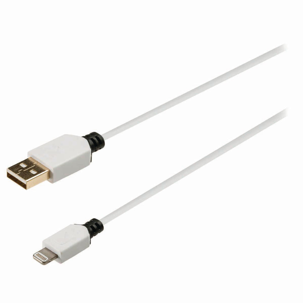 NEDIS CCBW39300WT10 Datos y cable de carga Apple Lightning 8 pines Masculino: USB A Male 1.0 m blanco