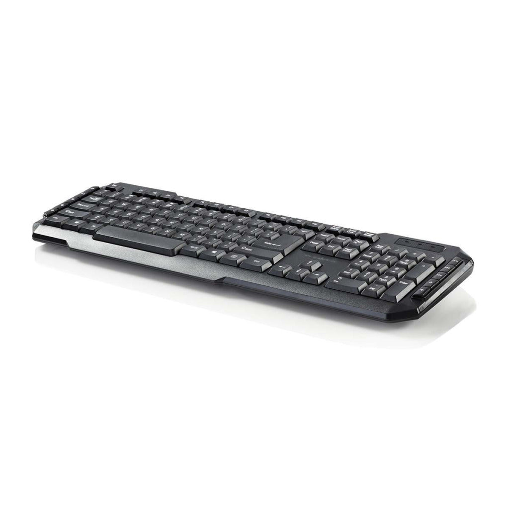 Nedis KBMU100BKUS WAAST USB Clavier Multimedia Keys US International