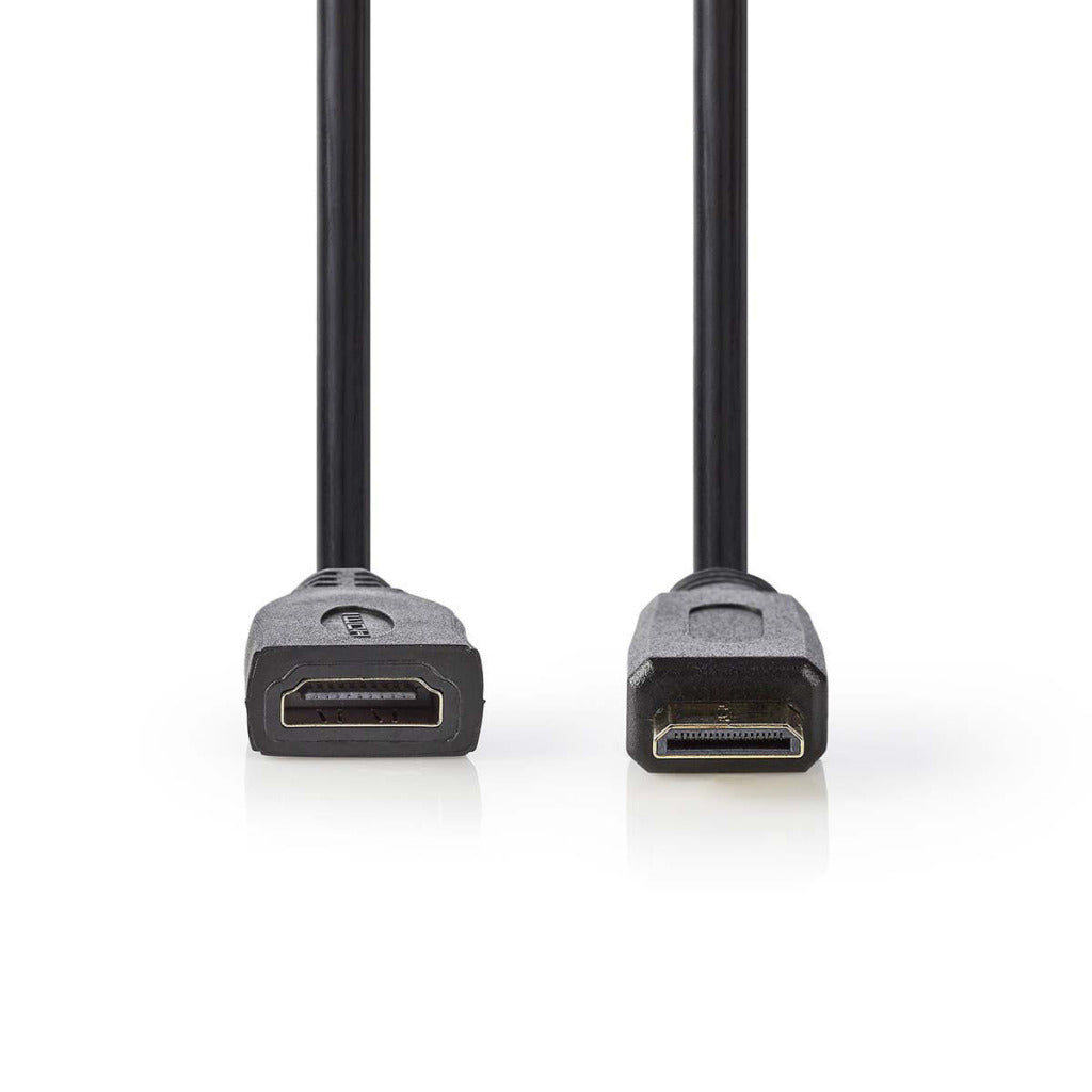 Nedis CVGP34590BK02 High Speed ​​HDMI-kabel med Ethernet HDMI-mini Connector-HDMI Kvindelig 0,2 m sort