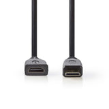 Nedis cvgp34590bk02 high speed hdmi-kabel met ethernet hdmi-mini-connector hdmi female 0,2 m zwart