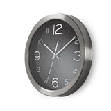 Nedis CLWA010MT30BK Round wall clock Diameter 30 cm Black Stainless steel