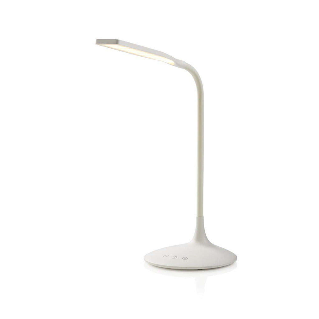 Nedis LTLG3M1WT2 Dimmbare LED-Tischleuchte, Touch-Steuerung, 3 Lichtmodi, wiederaufladbarer Akku, 250 lm