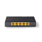 NEDIS NSWH5P100BK Networkswitch 5 Ports 1 Gbps LED -indikatorlampor