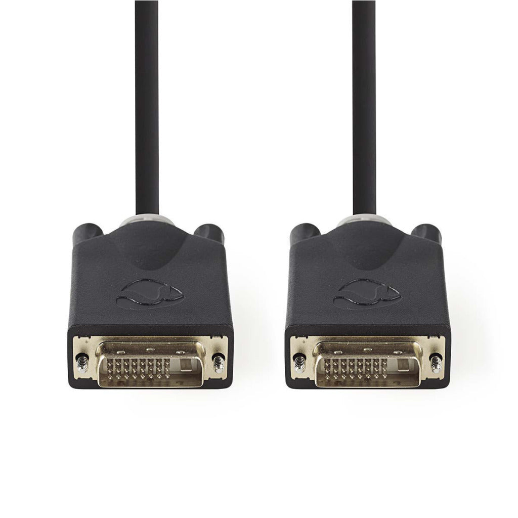 Nedis CCBP32000AT20 DVI-kabel DVI-D 24+1-Pins Male-DVI-D 24+1-Pins Mand 2,0 m Anthracite