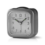 Nedis Cldk005Gy Analog Desk Clock med alarmgrå grå