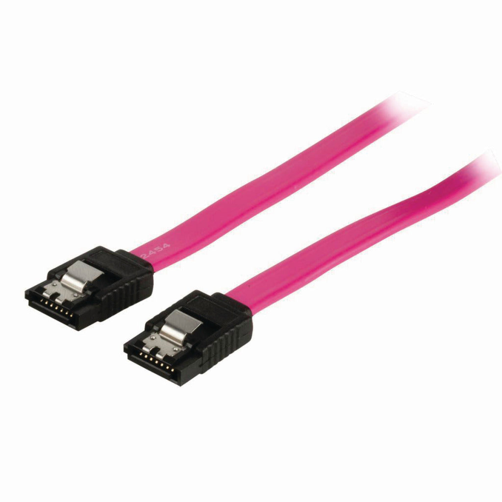 Nedis CCGP73150RD05 Datenkabel SATA 3 GB S SATA 7-PIN-Frauen mit Verriegelungs-Sata 7-poligfrau mit Lock 0,5 m rot