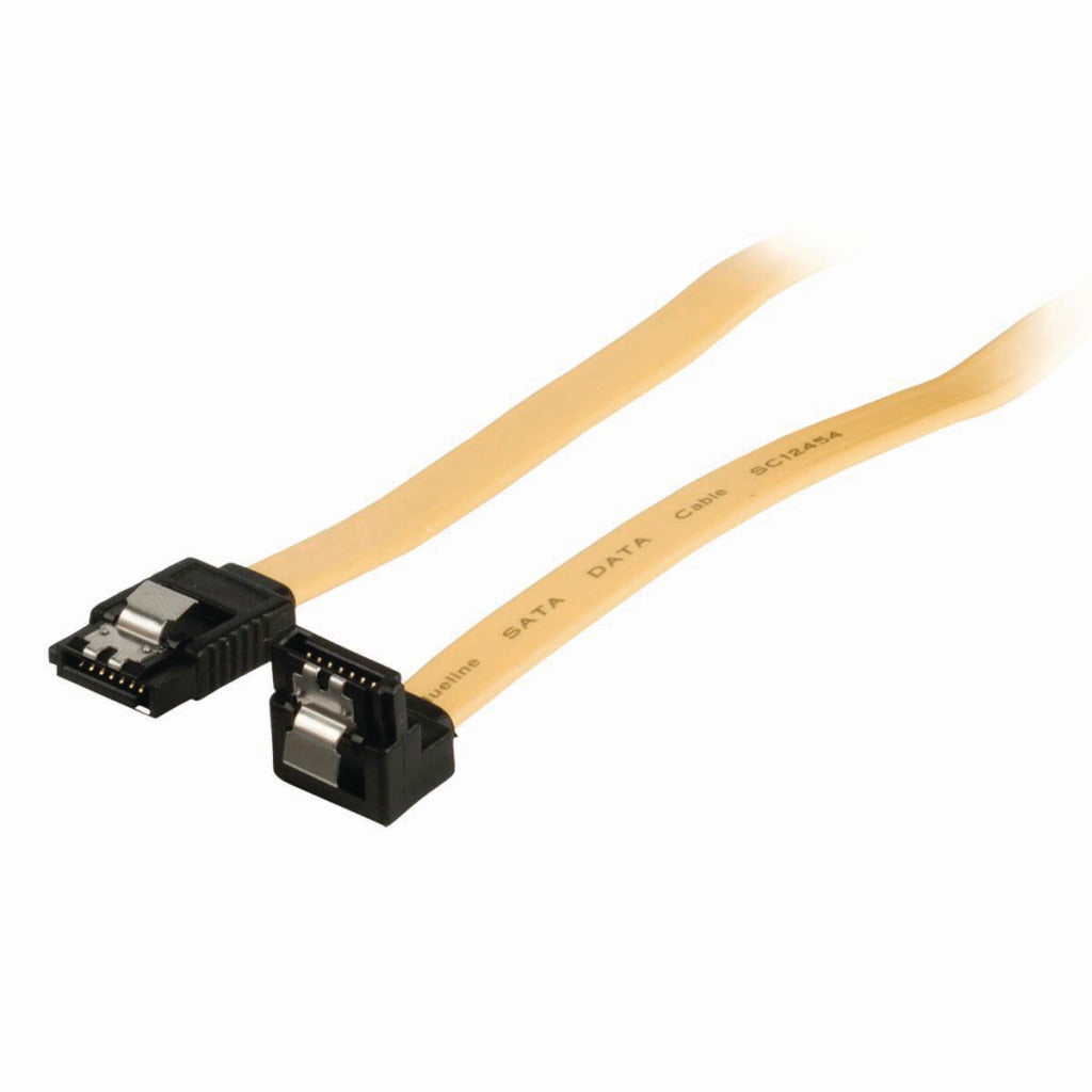 Nedis CCGP73255YE05 Data Kabel SATA 6 GB S SATA 7-PIN KVINNE MED LOCKING-SATA 7-PIN KVINNE 90 DEG; Krænket med lås 0,5 m gul