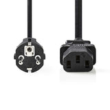 Nedis CEGP10030BK50 Stromkabel Schuko-Stecker – IEC-320-C13 5,0 m schwarz