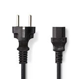 Nedis CEGP10030BK50 Stromkabel Schuko-Stecker – IEC-320-C13 5,0 m schwarz