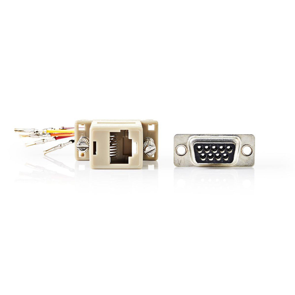 NEDIS CCGP52820IV D-SUB-ADAPTER D-SUB 9 PINS FEMME-RJ45 (8P8C) FEMME IVORY