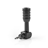 Nedis MicMJ100bk Microfono cablato Mini plug-in 3,5 mm nero