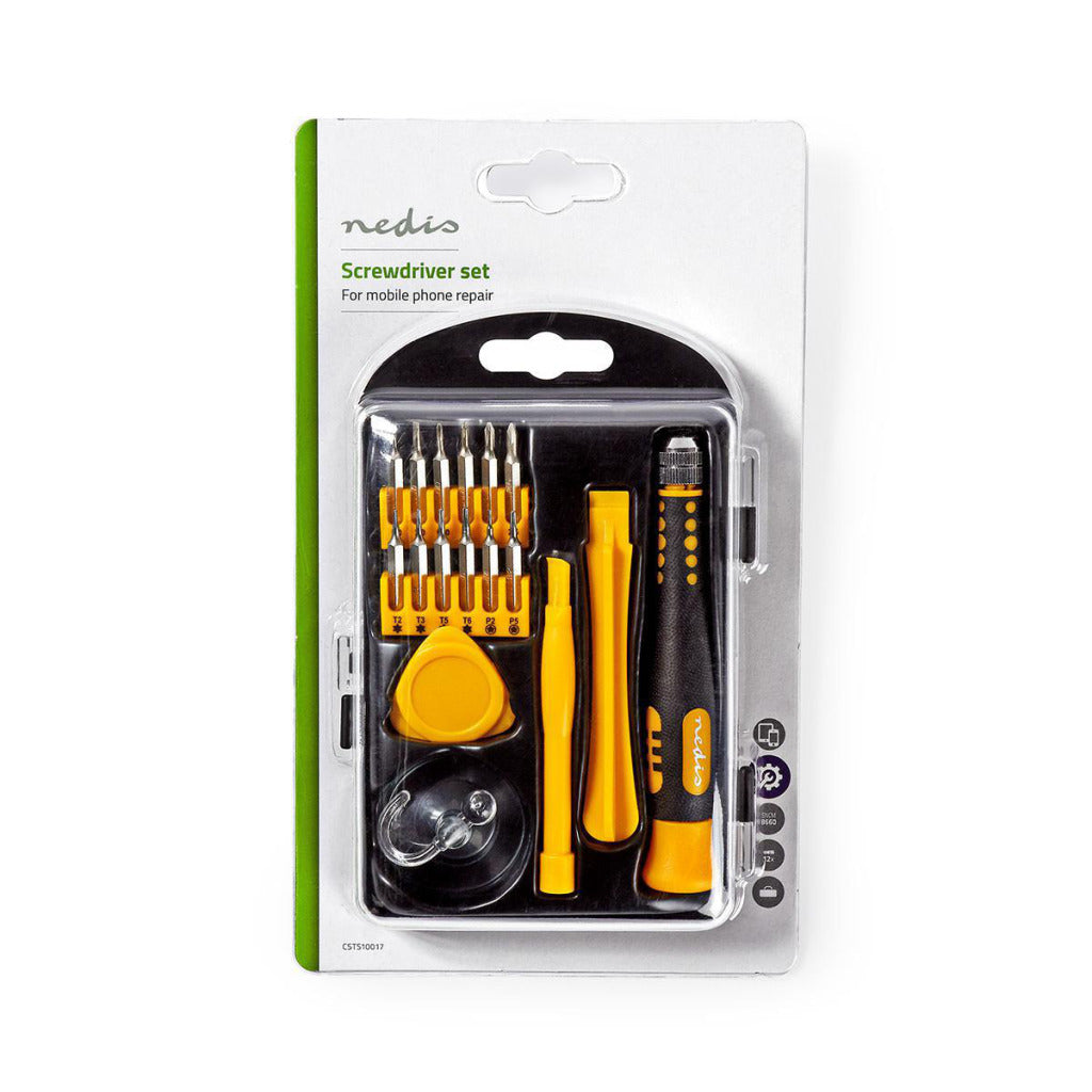 Nedis CSTS10017 Toolkit 17-in-1 fir PC ze reparéieren, Smartphone an Tablet