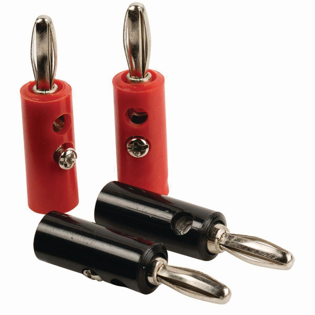 Nedis CAGB26900VA Banana Plug Set Banana Plug, mâle - 4 pièces Black Red