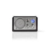 Nedis RDFM5100BK FM-Radio 9 W Analog Tuning Retro Design Black