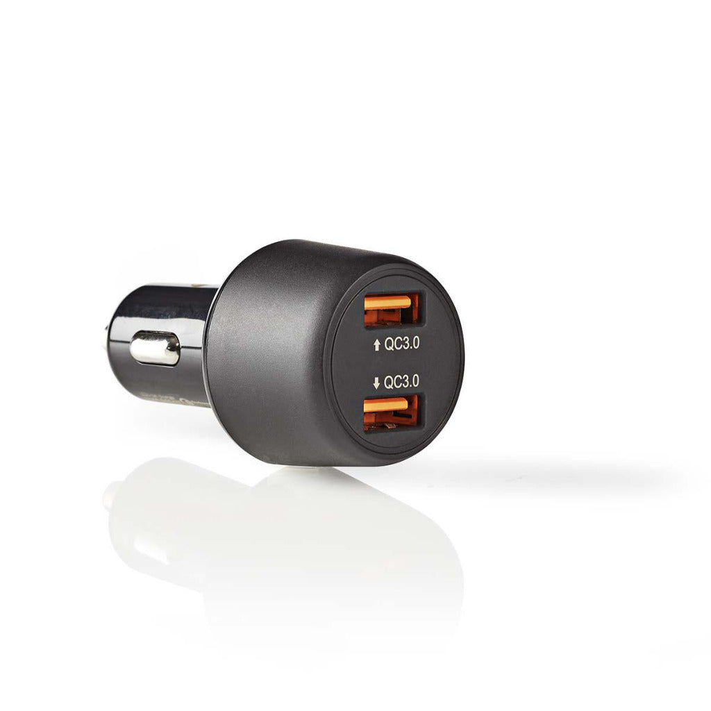 Nedis CCQC600ABK Autoladegerät 3.0 A 2x USB (QC 3.0) Schwarz