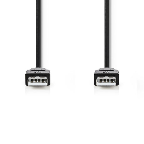 Nedis ccgt60000bk10 Kabel USB 2.0 A-Stecker - A-Stecker 1,0 m schwarz