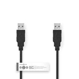 Nedis CCGT60000BK10 Kabel USB 2.0 A Mann - ein männlicher 1,0 m schwarz