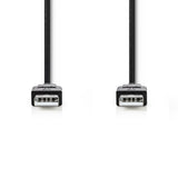 NEDIS CCGT60000BK20 CABLE USB 2.0 A MANA A MANA 2,0 M SVART