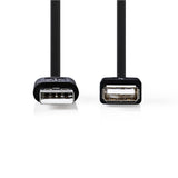 Nedis ccgt60010bk10 Kabel USB 2.0 A Stecker - USB A Buchse 1,0 m schwarz