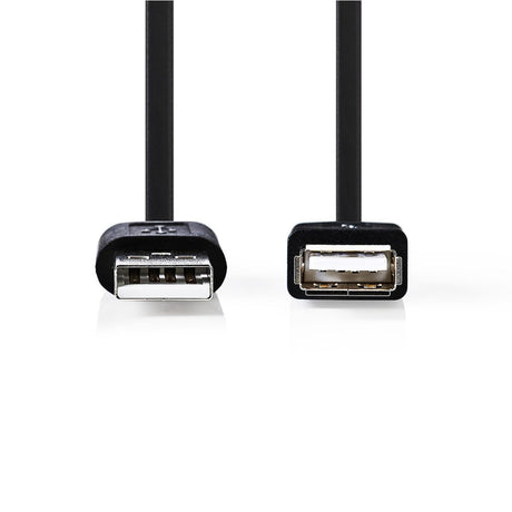 Nedis ccgt60010bk10 Kabel USB 2.0 A Stecker - USB A Buchse 1,0 m schwarz
