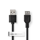 Nedis CCGT60010BK10 Kabel USB 2.0 A Male - USB En kvinne 1,0 m svart