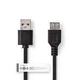 Nedis CCGT60010BK30 Cable USB 2.0 A Male - USB A Female 3.0 m Black