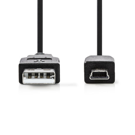 Nedis ccgt60300bk10 Kabel USB 2.0 A Stecker - Mini 5-poliger Stecker 1,0 m schwarz