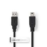 Nedis ccgt60300bk10 kabel usb 2.0 a male mini 5-pins male 1,0 m zwart