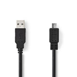 Nedis CCGT60500BK20 Kabel USB 2.0 A Male - Micro B Male 2,0 M Black