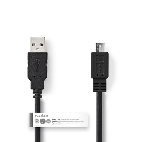 Nedis ccgt60500bk20 Kabel USB 2.0 A Stecker - Micro B Stecker 2,0 m schwarz