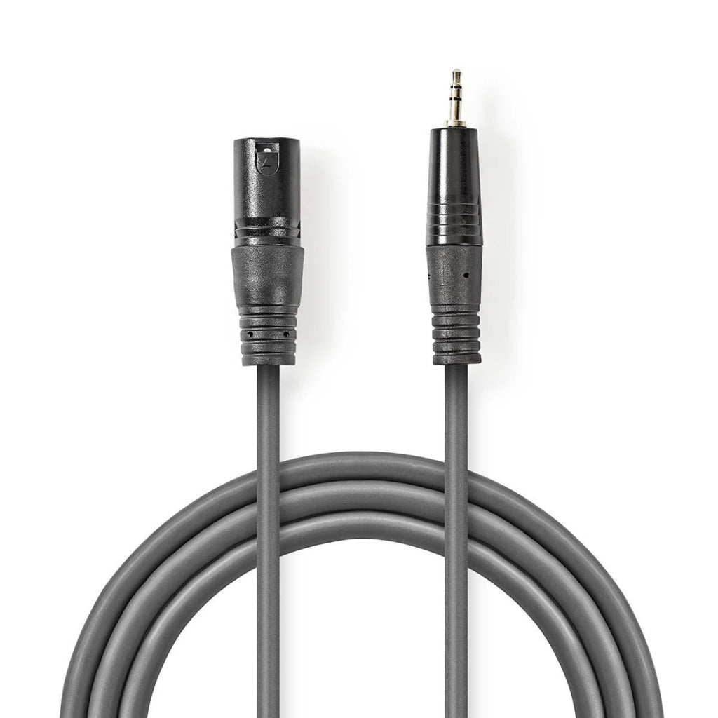 Nedis COTH15300GY30 XLR AUDIO CABLE XLR 3-PINS MALE 3.5 mm Male 3.0 m Gray