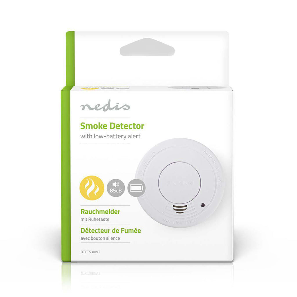 Nedis dtpts30wt Rauch Detektor En14604 Niddereg Batterie Volum Alarm